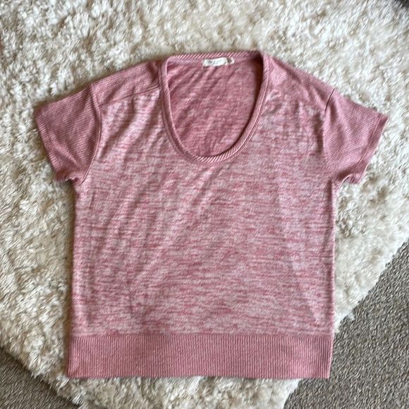 Rag&bone soft knit pink cap sleeve top shirt - Picture 1 of 7
